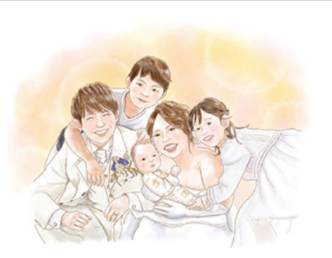 似顔絵師natsumiの似顔絵作品一覧│似顔絵イラストを格安作成・制作！結婚祝いや長寿祝い、記念日用のプレゼントなら似顔絵グラフィックス