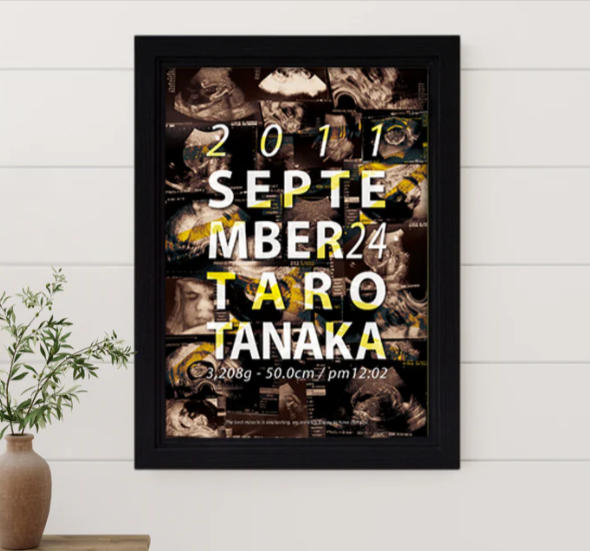 Background _vintage ＊BANK OF MEMORIES＊【ご出産祝い】エコー写真でエコーポスターを作る。想い出をアートに。