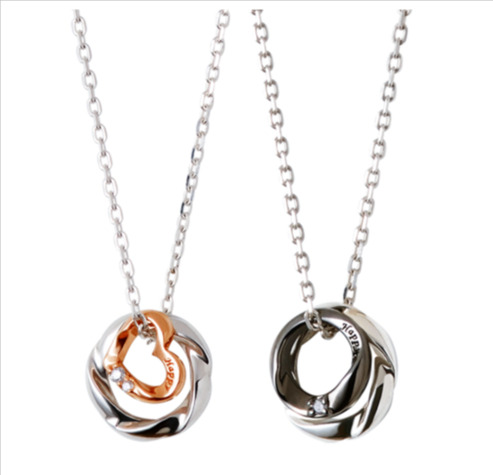 シルバー ペア ネックレス SPD772DM-773DM｜THE KISS（ザ・キッス）公式通販