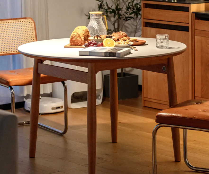 高級セラミックラウンドダイニングテーブル – CAGUUU